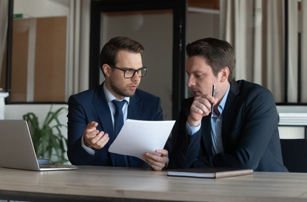 Government officials discussing a government policy.